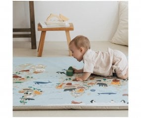 Enrollagateo Simple Estampado Mapa Mundi