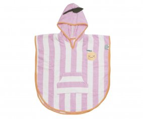 Poncho  Capuche Mandy Mandarine Personnalisable