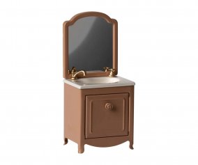 Lavabo Aparador con Espejo para Ratn Dark Powder