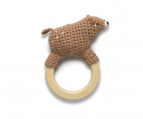 Hochet Anneau de Dentition en Crochet Woody The Bear