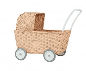 Carrinho de bonecas Rattan Rosa Seashell 