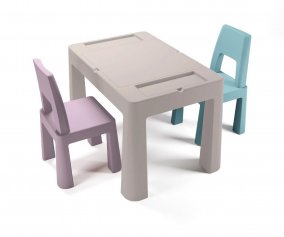 Mesa multifuncional Teggi Stone/Heather/Turquesa