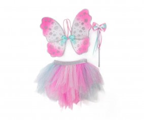 Disfraz Think Mint Falda y Alas Brillantes Rosa Menta  T.4-6aos