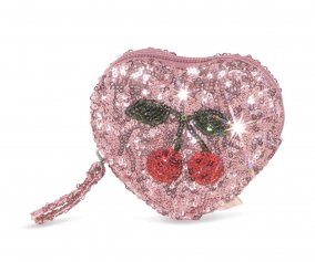 Porte-Monnaie Heart Sequin Mellow Rose