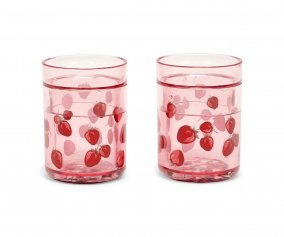 Pack of 2 Glitter Fragola Glasses