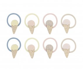 8 Mini lastiques Ice Cream