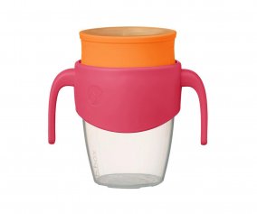 Copo de Aprendizagem 360 com Fecho Hermtico e Pegas Strawberry Shake