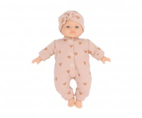Mueco Soft Mae with Overalls and Headband Lili Hearts