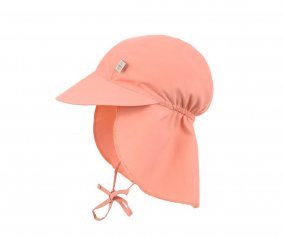 Chapu de praia Flap com Proteo Solar Coral