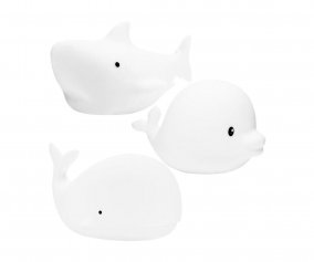 Set 3 Mini Luci Led Ocean Delfino, Balena, Squalo