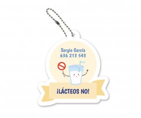 Portachiavi Personalizzato Intolleraza Latticini ES