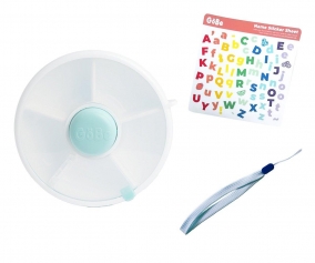 Snackbox Spinner Flip Macaron Blue + Cinturino + Sticker