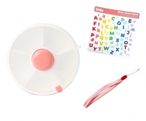 Snackbox Spinner Flip Coral Pink + Cinturino + Sticker