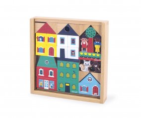 36 Cubes en Bois Cross Roads Ville