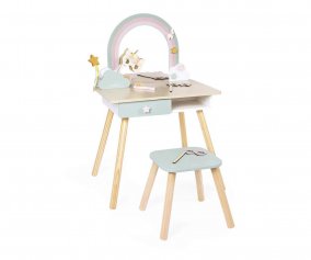 Coiffeuse Licorne en Bois et Accessoires 