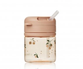 Copo Tritan com palhinha Pavia 280 ml Peach / Sea Shell
