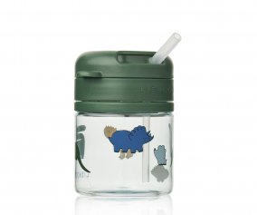 Copo Tritan com palhinha Pavia 280 ml 
Dinosaurs / Mist