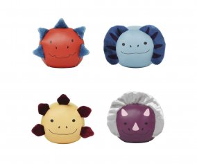 Juego de 4 bolas de Peluche Dino Friends
