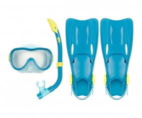 Kit de plonge 88EG Waimea, Masque, Palmes et Tuba Bleu, Pointure 35-38