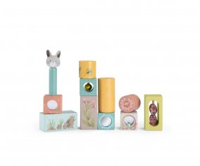 Cubos sensoriais empilhveis Trois Petits Lapins 