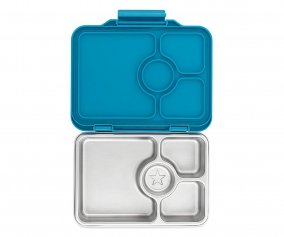 Lunch Box Yumbox Pret Acciaio Normandy Blue 4 Spazi