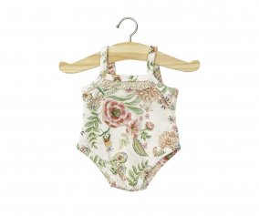 Les P'tits Basiques Body  Bretelles en Jersey et Dentelle Lili-Rose pour Poupe Gordis