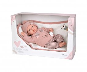 Bambola Elegance con Peso Andie Pink con Coperta  