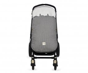 Sacco Mezza Stagione Universale Passeggino I Love Vichy Nero