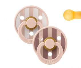 2 Chupetes BIBS Studio Colour Round Block Blush Mix