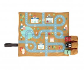 Set de Table Moutarde avec Circuit + 3 Voitures