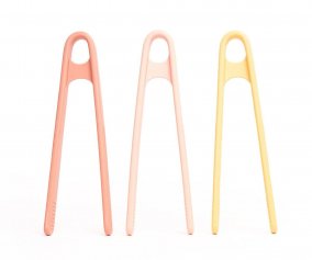 3 Pinze in Silicone Corallo