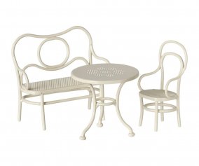 Mesa de Caf y Silla Off White