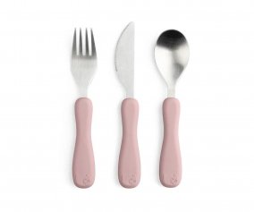 Set Posate Silicone Acciaio Fanto Vintage Rose