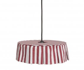 Pantalla de Lino Lmpara de Techo Vibes Maroon Stripes