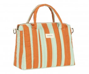 Bolso Organizador Stories Green Orange Stripes