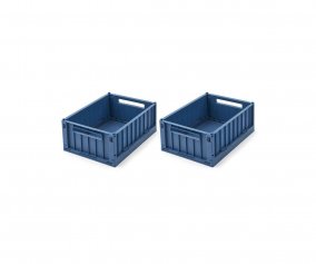 2 Cajas Almacenamiento Medianas Weston Indigo Blue