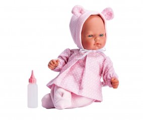 Bambola Oli con Vestito Rosa Cuori e Cuffietta