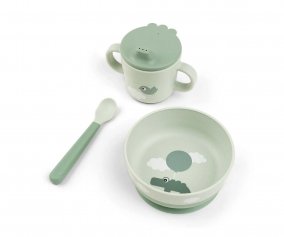 Set Prime Stoviglie Foodie Happy Clouds Verde 	