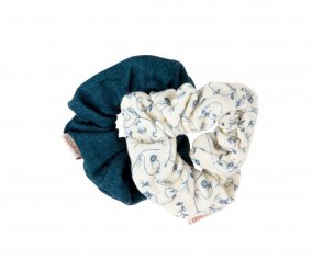 2 Scrunchie Scandi Floral