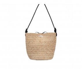 Bolsa preta Rafia Sama 