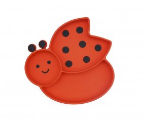 Plato de Silicona con Ventosa Lady Bug