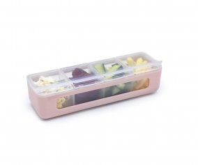 Snackle Box Pink 4 Scomparti