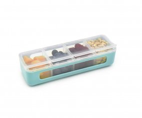 Snackle Box Blue 4 Scomparti